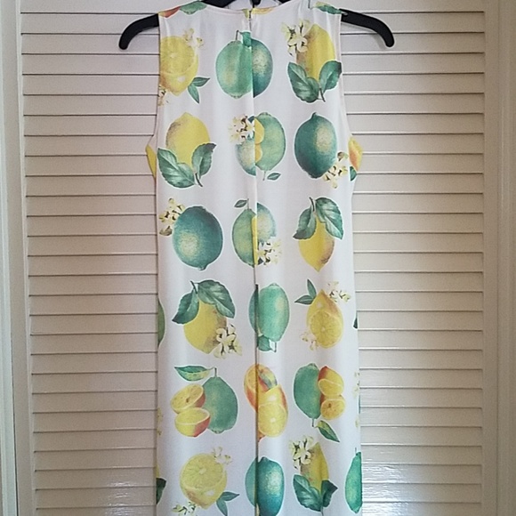 Retro Lemon-Lime Maxi Dress..Chetta B - Picture 3 of 6